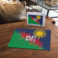 Custom Cricket African Namibia Puzzle Namibian Gold Sun Flag Motif