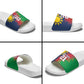 Custom Cricket African Namibia Slide Sandals Namibian Gold Sun Flag Motif