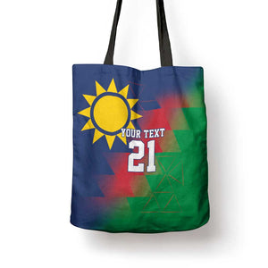 Custom Cricket African Namibia Tote Bag Namibian Gold Sun Flag Motif