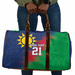 Custom Cricket African Namibia Travel Bag Namibian Gold Sun Flag Motif