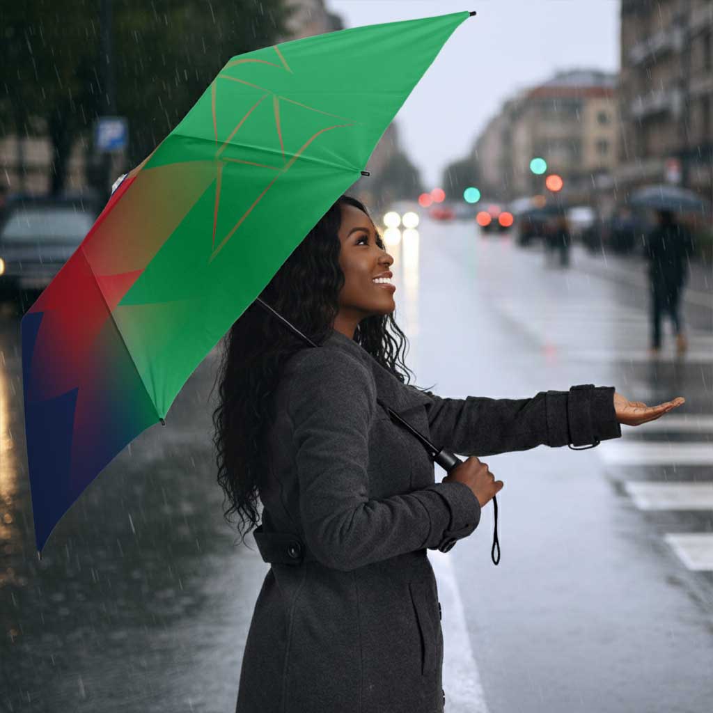 Custom Cricket African Namibia Umbrella Namibian Gold Sun Flag Motif