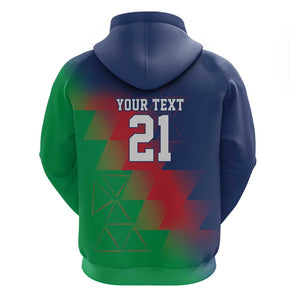 Custom Cricket African Namibia Zip Hoodie Namibian Gold Sun Flag Motif - African Pride