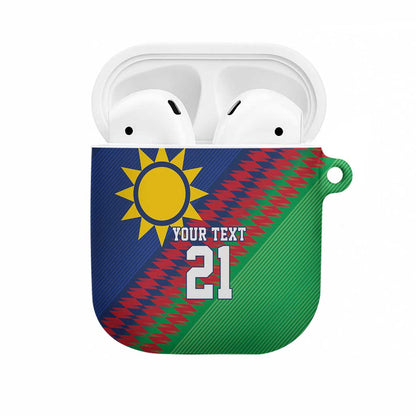 Custom Cricket African Namibia AirPods Case Namibian Sporty Pattern Flag Motif