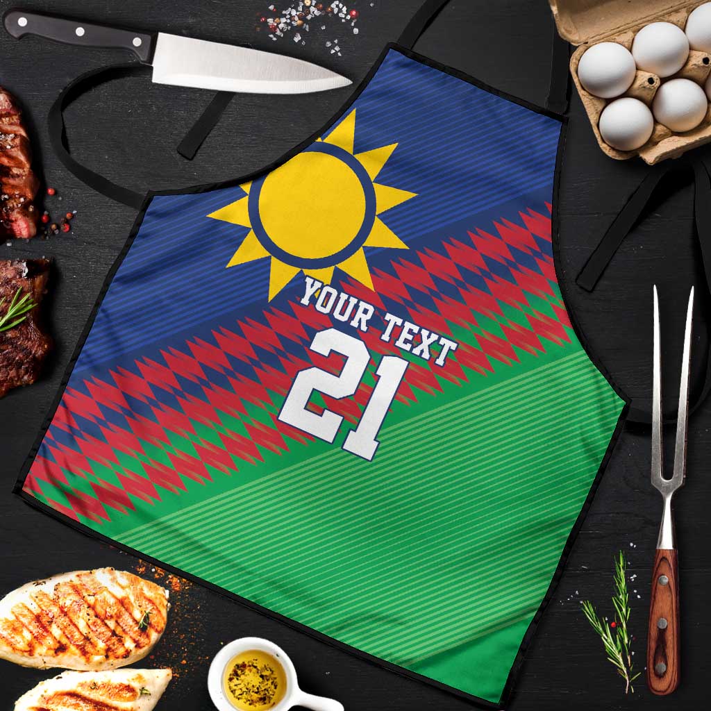 Custom Cricket African Namibia Apron Namibian Sporty Pattern Flag Motif