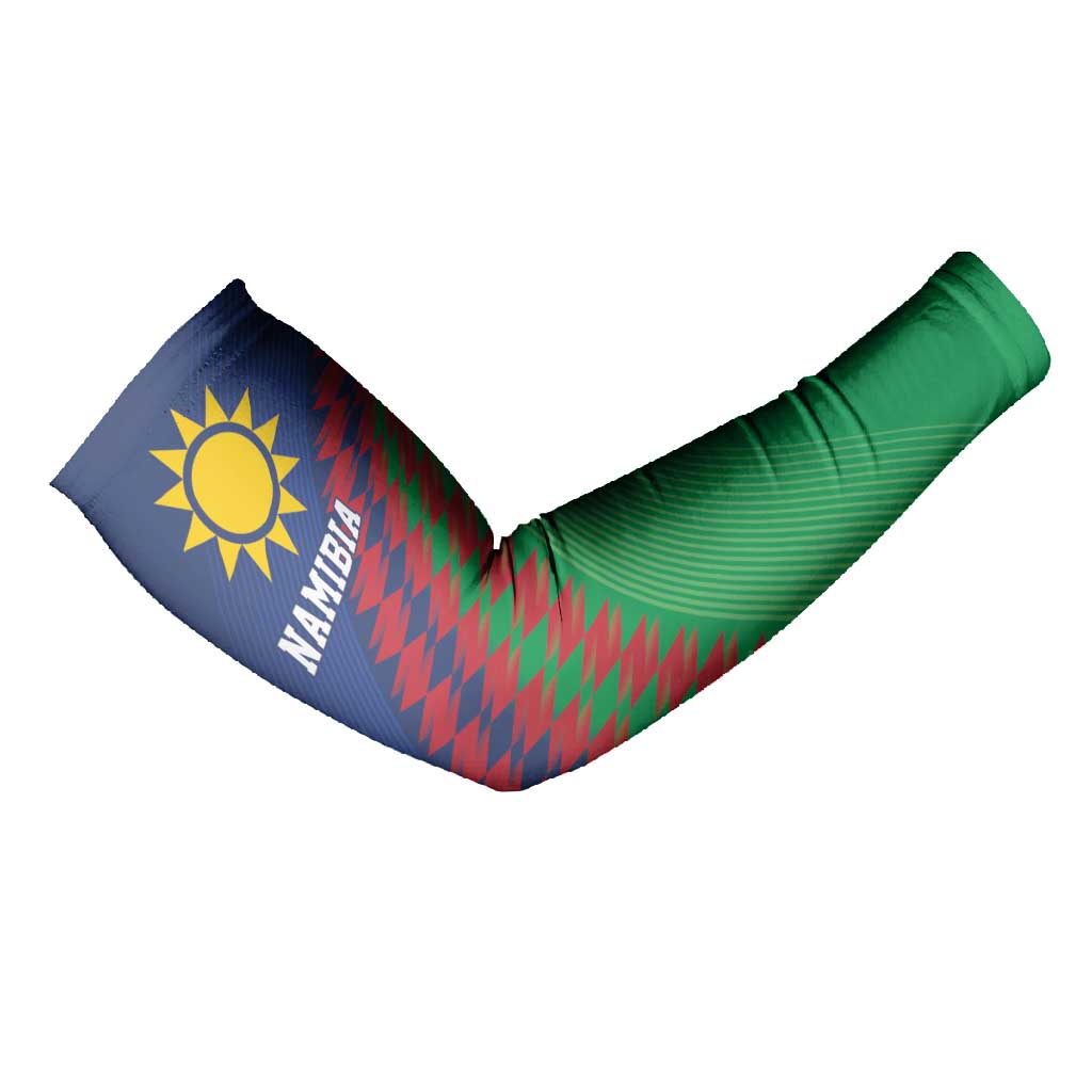 Custom Cricket African Namibia Arm Sleeves Namibian Sporty Pattern Flag Motif