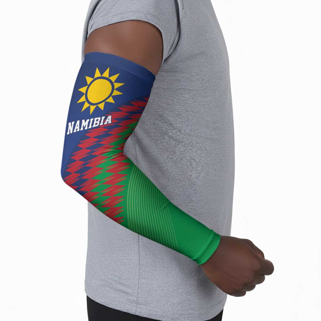 Custom Cricket African Namibia Arm Sleeves Namibian Sporty Pattern Flag Motif