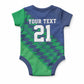 Custom Cricket African Namibia Baby Onesie Namibian Sporty Pattern Flag Motif