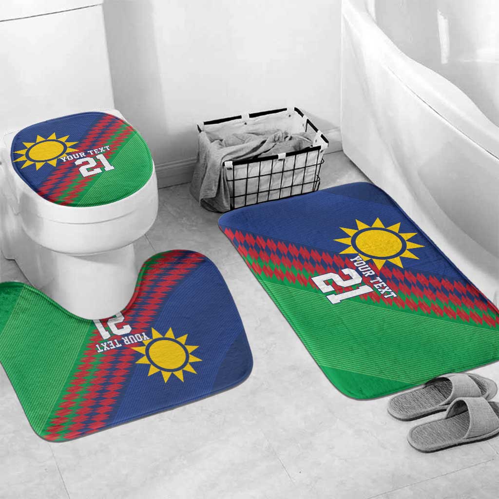 Custom Cricket African Namibia Bathroom Set Namibian Sporty Pattern Flag Motif