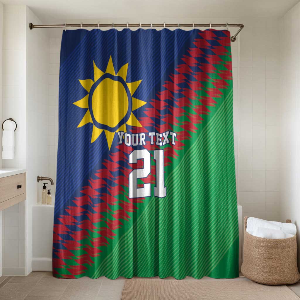 Custom Cricket African Namibia Bathroom Set Namibian Sporty Pattern Flag Motif