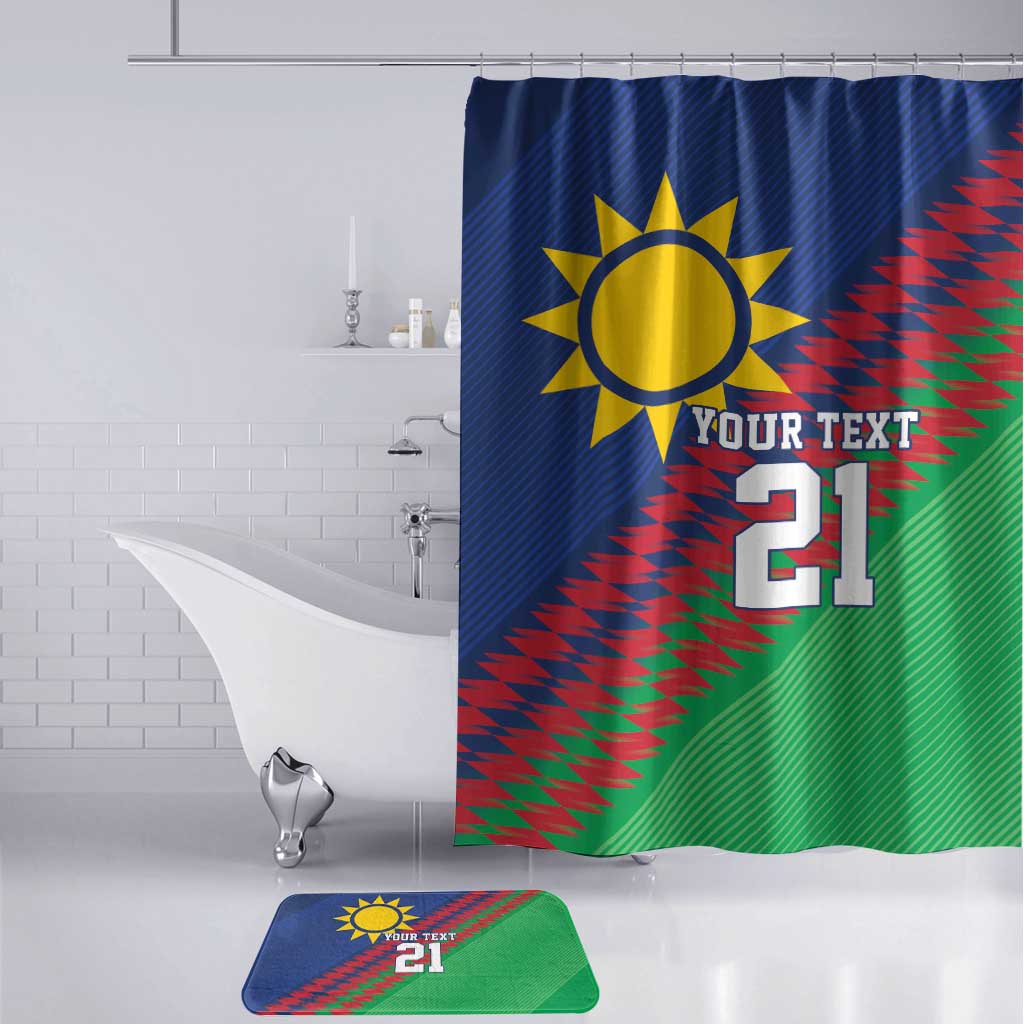 Custom Cricket African Namibia Bathroom Set Namibian Sporty Pattern Flag Motif