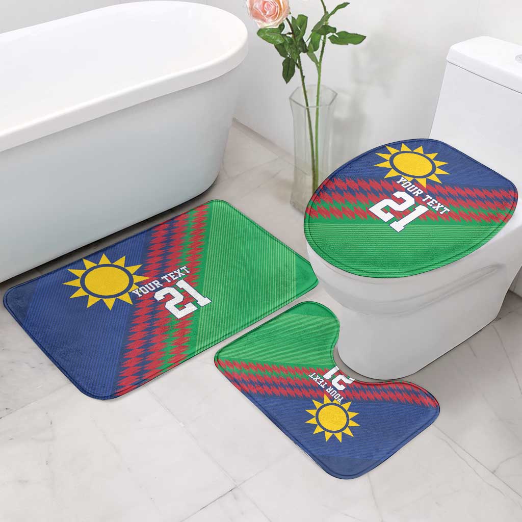 Custom Cricket African Namibia Bathroom Set Namibian Sporty Pattern Flag Motif