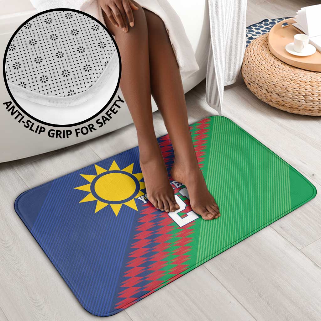 Custom Cricket African Namibia Bathroom Set Namibian Sporty Pattern Flag Motif