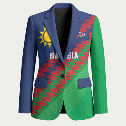 Custom Cricket African Namibia Blazer Namibian Sporty Pattern Flag Motif