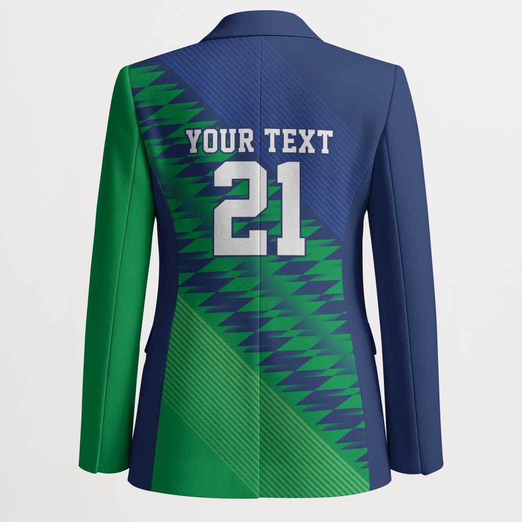 Custom Cricket African Namibia Blazer Namibian Sporty Pattern Flag Motif