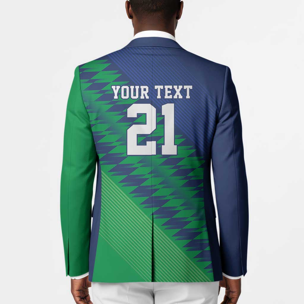 Custom Cricket African Namibia Blazer Namibian Sporty Pattern Flag Motif
