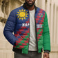 Custom Cricket African Namibia Bomber Puffer Jacket Namibian Sporty Pattern Flag Motif
