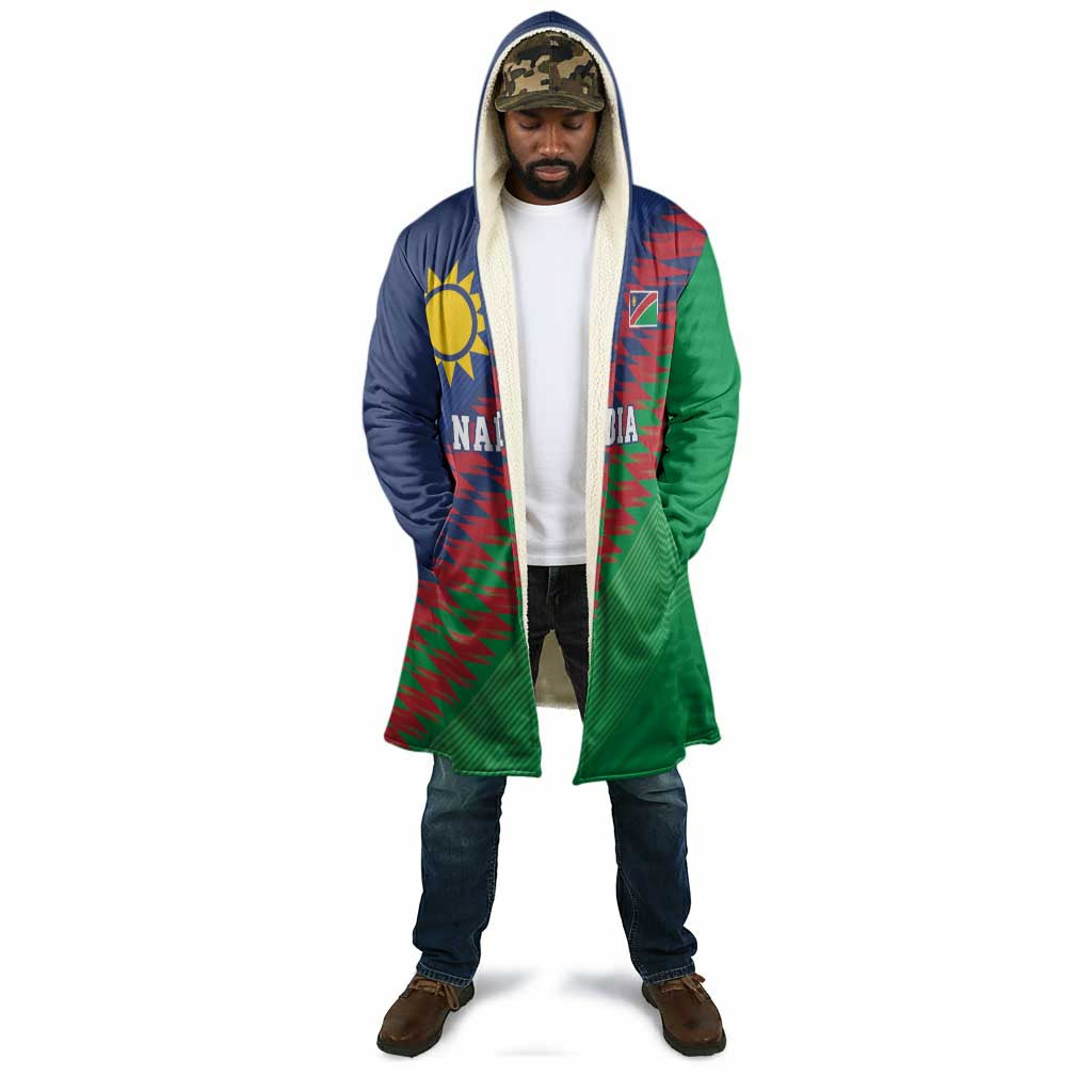 Custom Cricket African Namibia Cloak Namibian Sporty Pattern Flag Motif