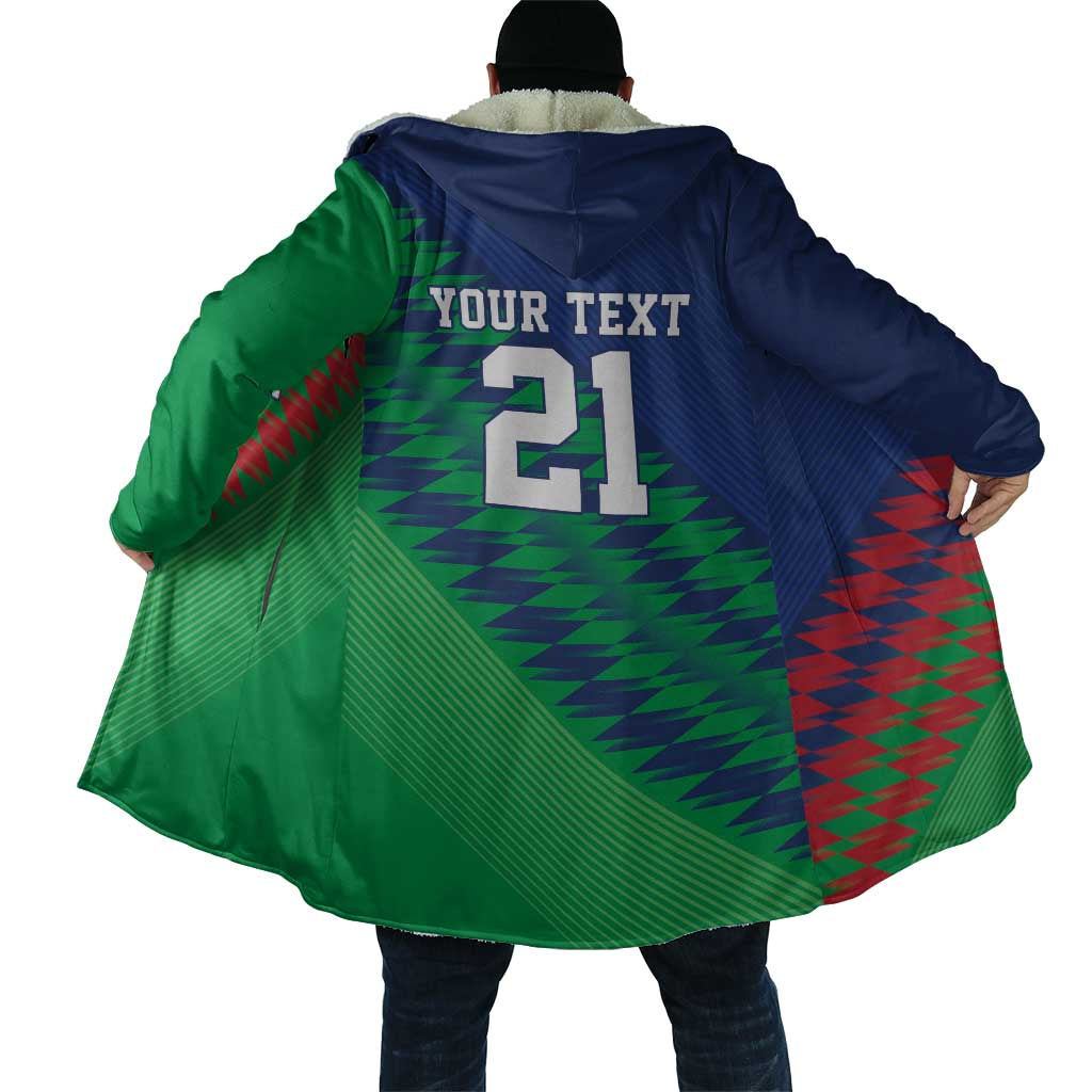 Custom Cricket African Namibia Cloak Namibian Sporty Pattern Flag Motif