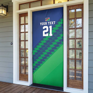 Custom Cricket African Namibia Door Cover Namibian Sporty Pattern Flag Motif