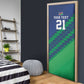 Custom Cricket African Namibia Door Cover Namibian Sporty Pattern Flag Motif