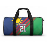Custom Cricket African Namibia Duffle Bag Namibian Sporty Pattern Flag Motif