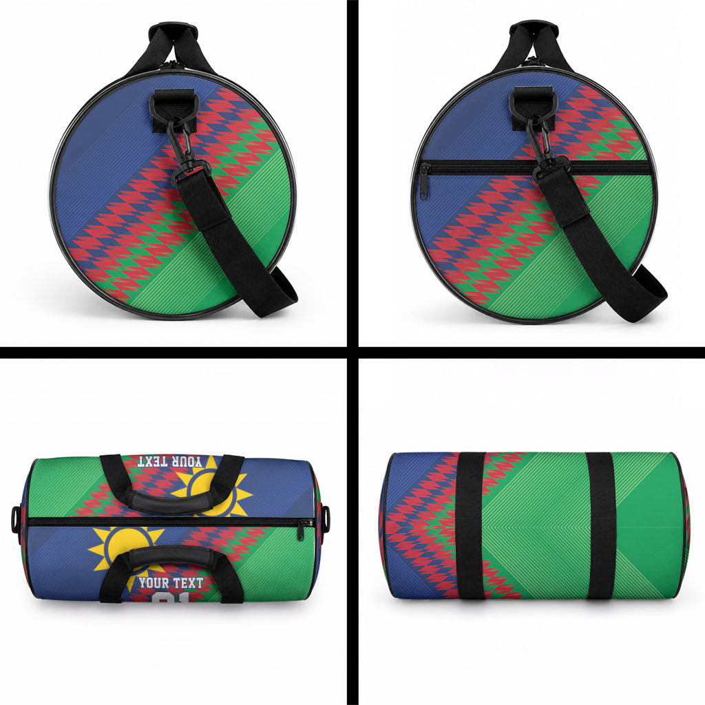 Custom Cricket African Namibia Duffle Bag Namibian Sporty Pattern Flag Motif