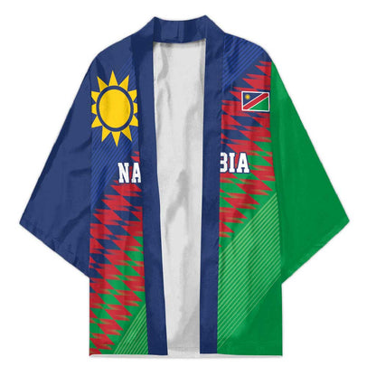 Custom Cricket African Namibia Kimono Namibian Sporty Pattern Flag Motif