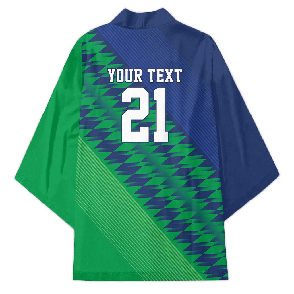 Custom Cricket African Namibia Kimono Namibian Sporty Pattern Flag Motif