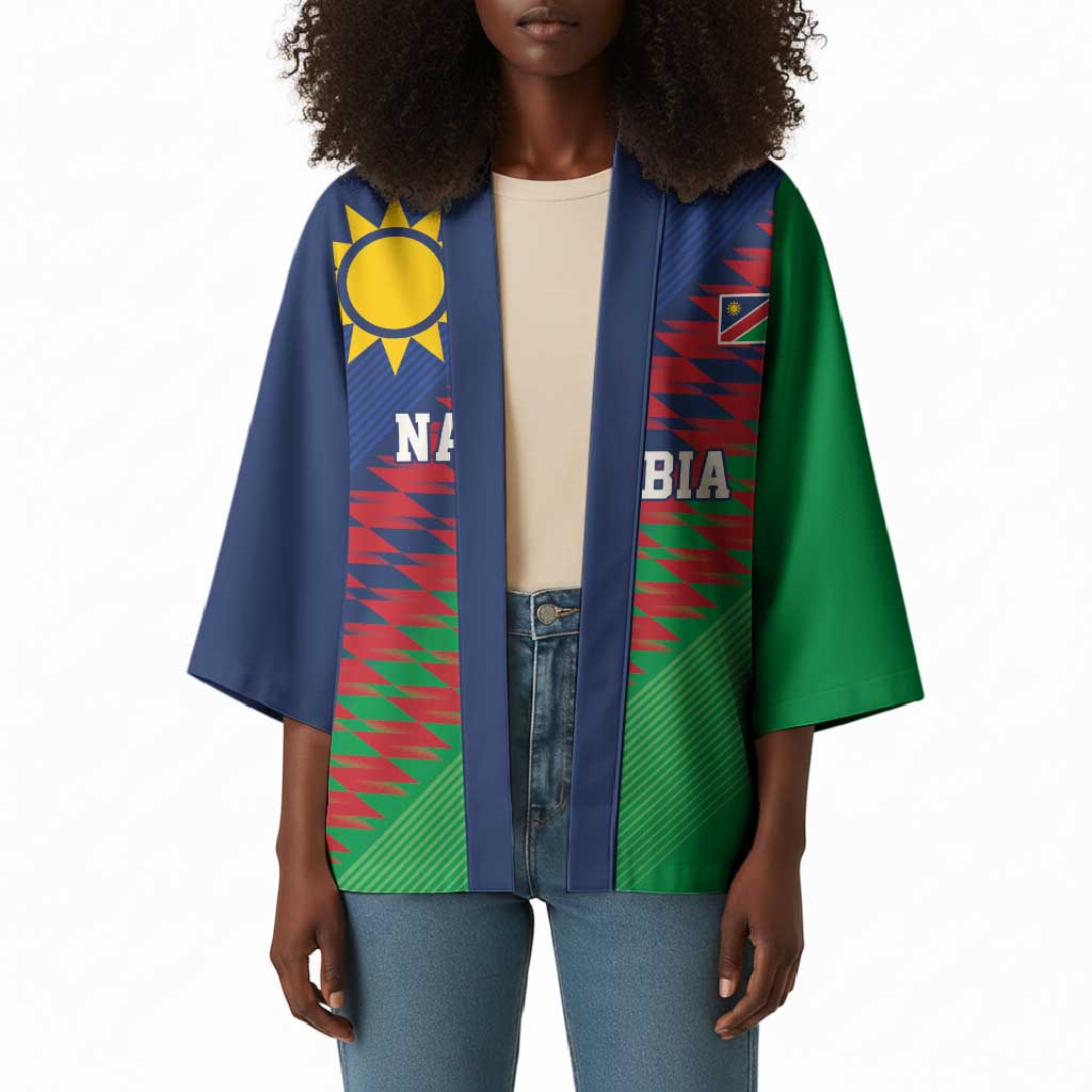 Custom Cricket African Namibia Kimono Namibian Sporty Pattern Flag Motif