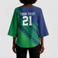 Custom Cricket African Namibia Kimono Sleeve Blouse Namibian Sporty Pattern Flag Motif