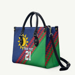 Custom Cricket African Namibia Leather Bag Namibian Sporty Pattern Flag Motif