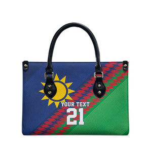 Custom Cricket African Namibia Leather Bag Namibian Sporty Pattern Flag Motif