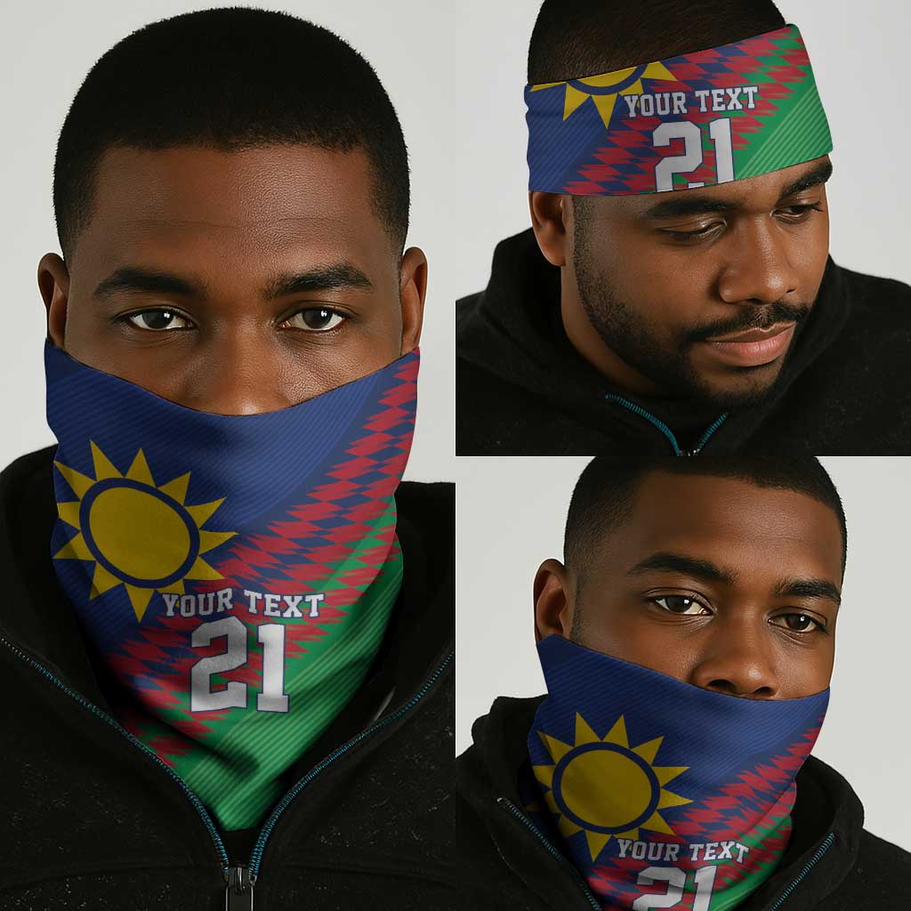 Custom Cricket African Namibia Neck Gaiter Namibian Sporty Pattern Flag Motif LT9