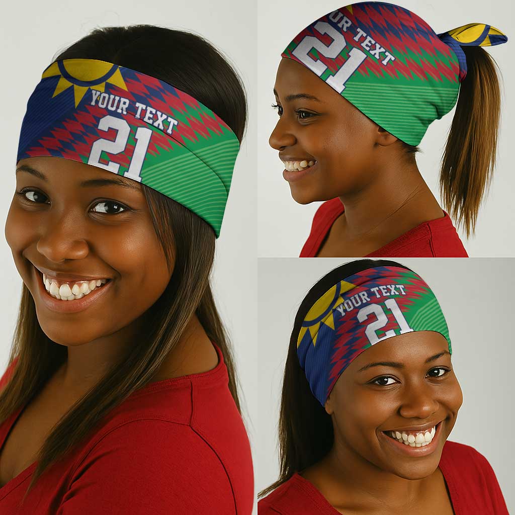 Custom Cricket African Namibia Neck Gaiter Namibian Sporty Pattern Flag Motif LT9
