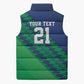 Custom Cricket African Namibia Sleeveless Puffer Jacket Namibian Sporty Pattern Flag Motif