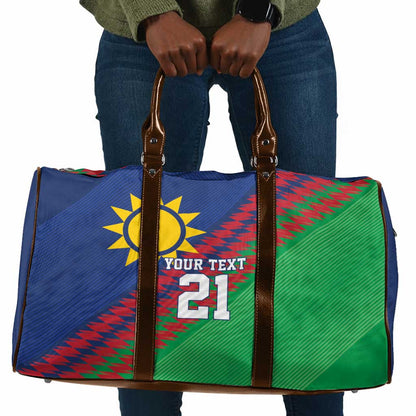 Custom Cricket African Namibia Travel Bag Namibian Sporty Pattern Flag Motif