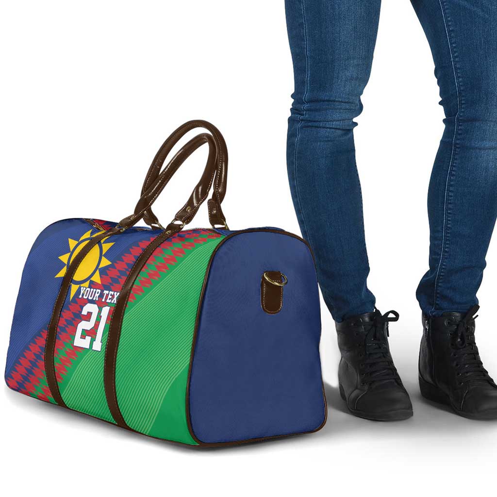 Custom Cricket African Namibia Travel Bag Namibian Sporty Pattern Flag Motif