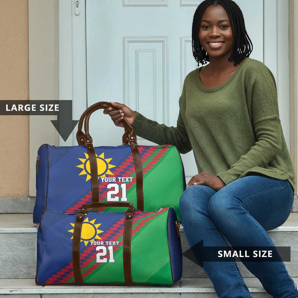 Custom Cricket African Namibia Travel Bag Namibian Sporty Pattern Flag Motif