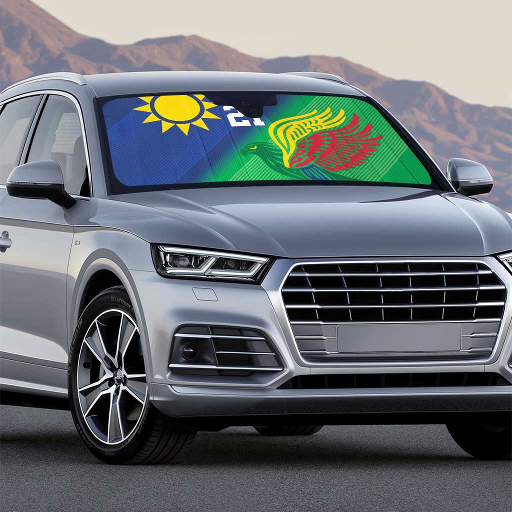 Custom Rugby African Namibia Auto Sun Shade Welwitschias African Fish Eagle