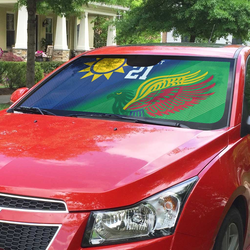 Custom Rugby African Namibia Auto Sun Shade Welwitschias African Fish Eagle