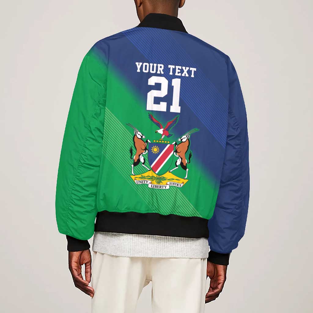 Custom Rugby African Namibia Bomber Jacket Welwitschias African Fish Eagle - African Pride