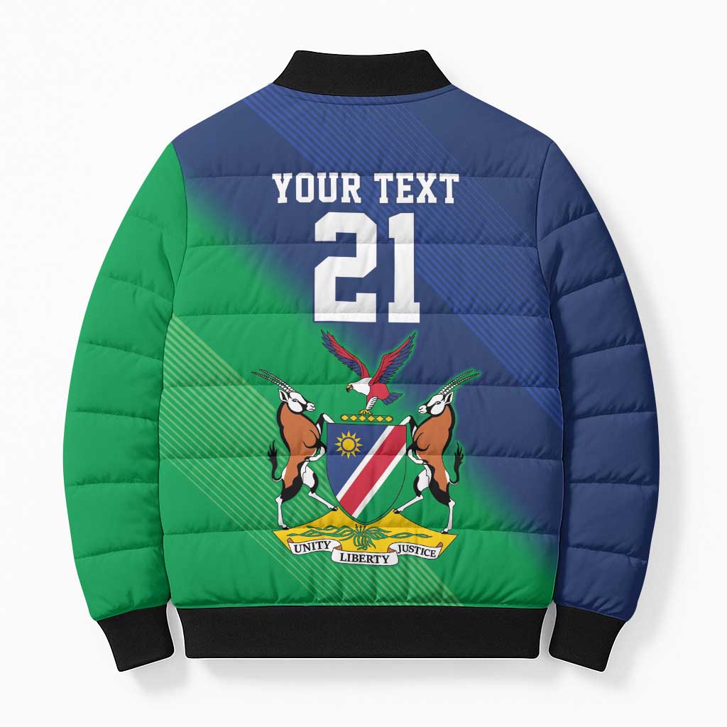 Custom Rugby African Namibia Bomber Puffer Jacket Welwitschias African Fish Eagle