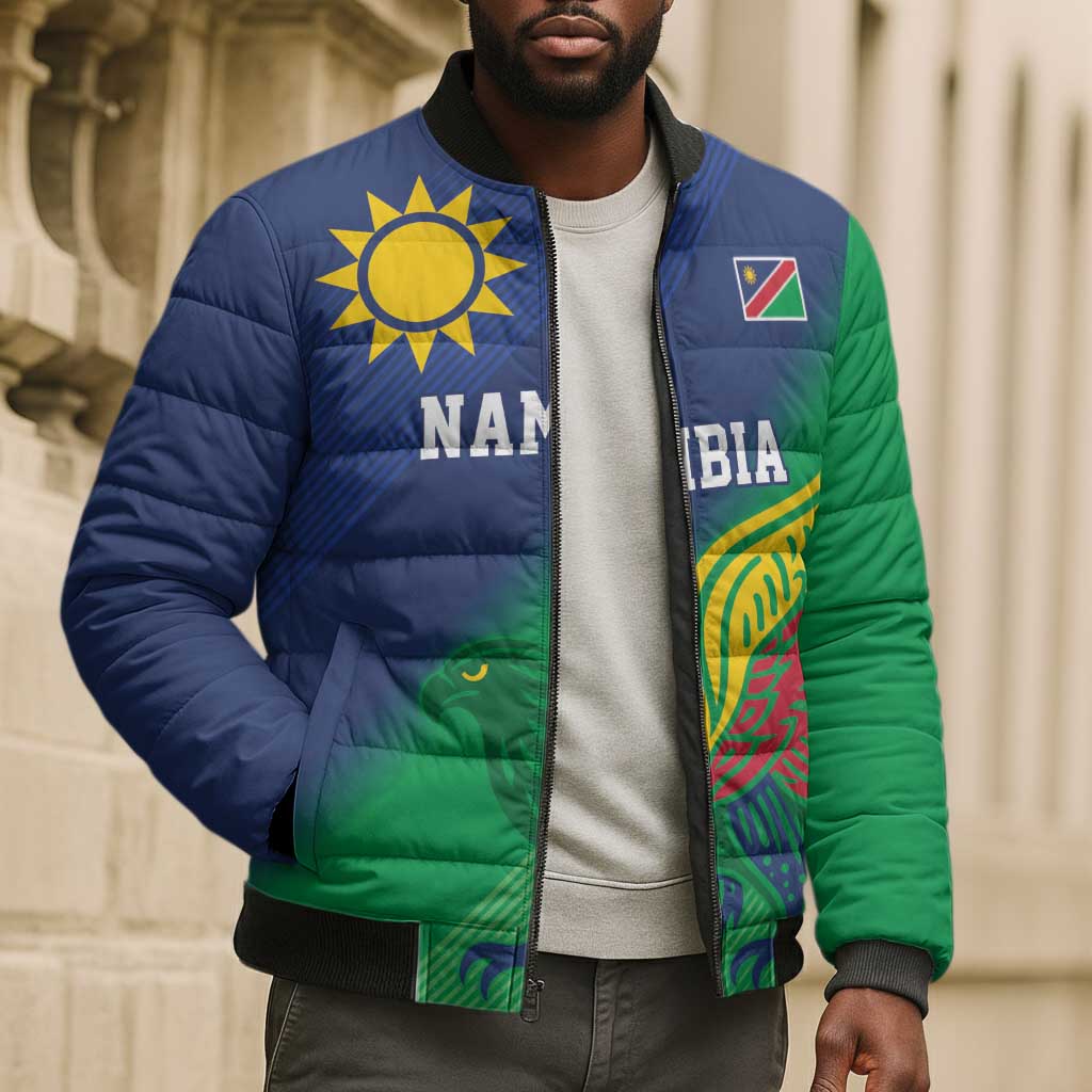 Custom Rugby African Namibia Bomber Puffer Jacket Welwitschias African Fish Eagle
