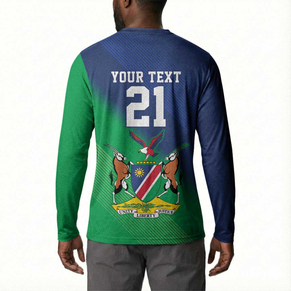 Custom Rugby African Namibia Button Sweatshirt Welwitschias African Fish Eagle