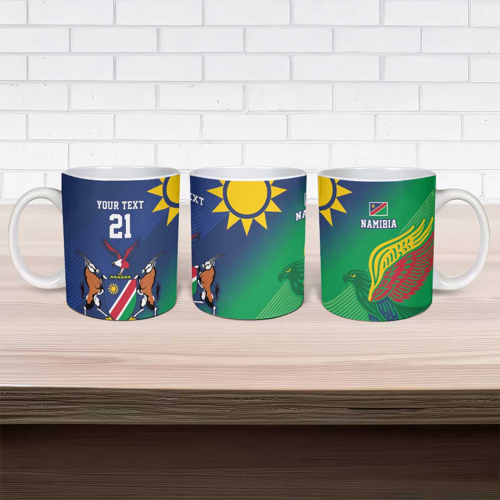 Custom Rugby African Namibia Ceramic Mug Welwitschias African Fish Eagle