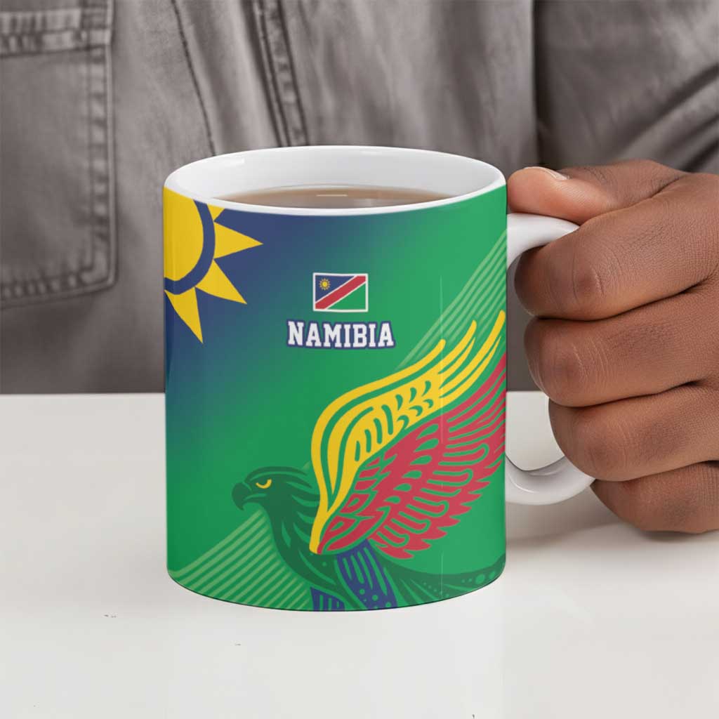 Custom Rugby African Namibia Ceramic Mug Welwitschias African Fish Eagle