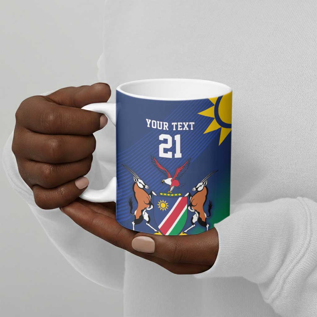Custom Rugby African Namibia Ceramic Mug Welwitschias African Fish Eagle