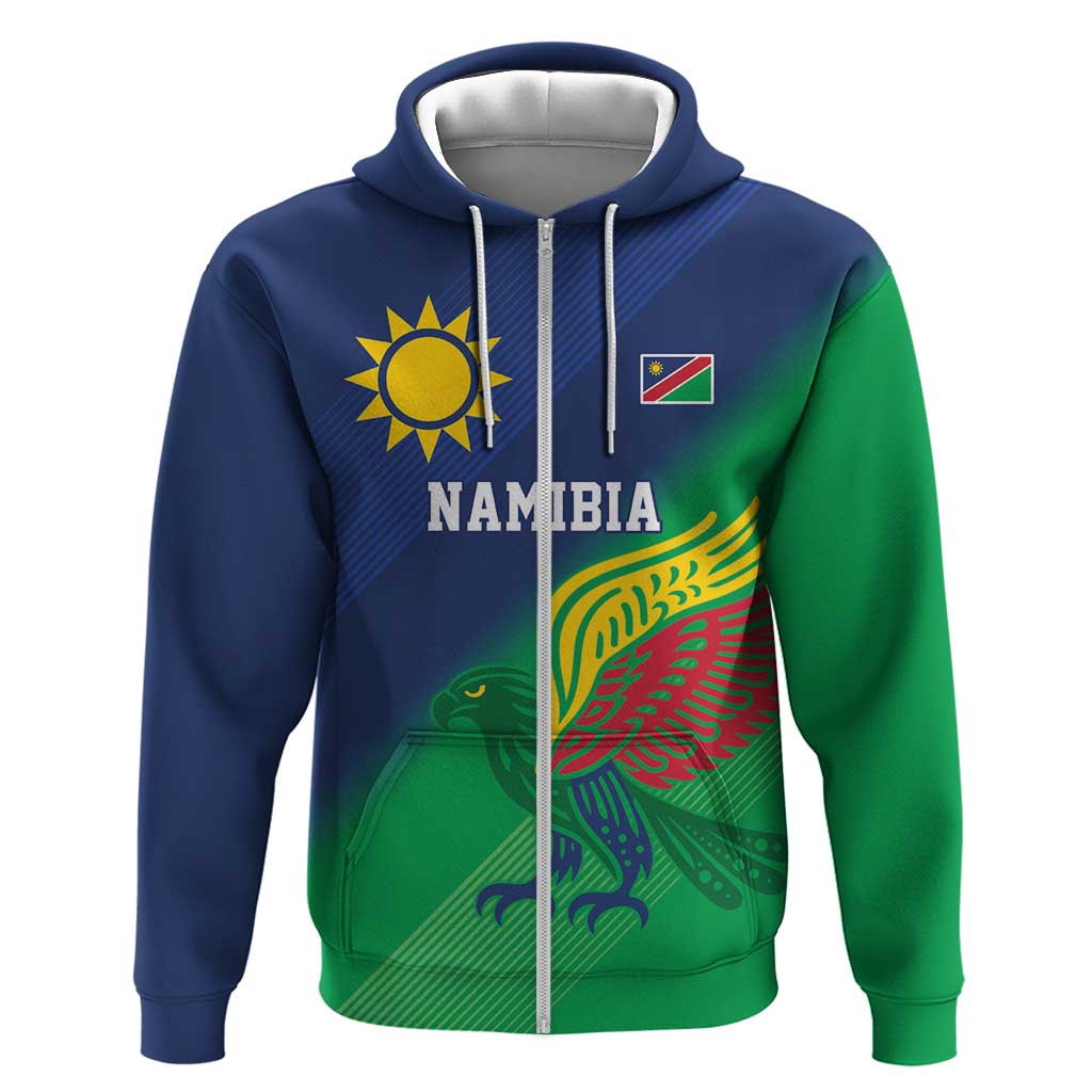 Custom Rugby African Namibia Hoodie Welwitschias African Fish Eagle - African Pride