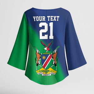 Custom Rugby African Namibia Kimono Sleeve Blouse Welwitschias African Fish Eagle