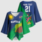 Custom Rugby African Namibia Kimono Sleeve Blouse Welwitschias African Fish Eagle